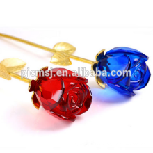 Hermosa Crystal Glass Rose para regalos de Navidad